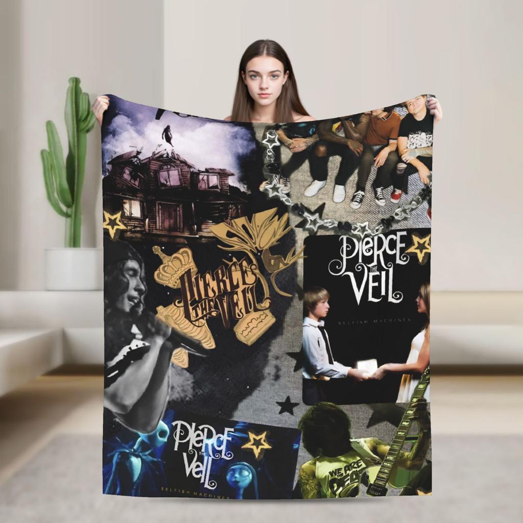 Pierce the Veils  Blankets Quality Warm Soft  Throw Blanket Winter Travel Outdoor Novelty Bedspread