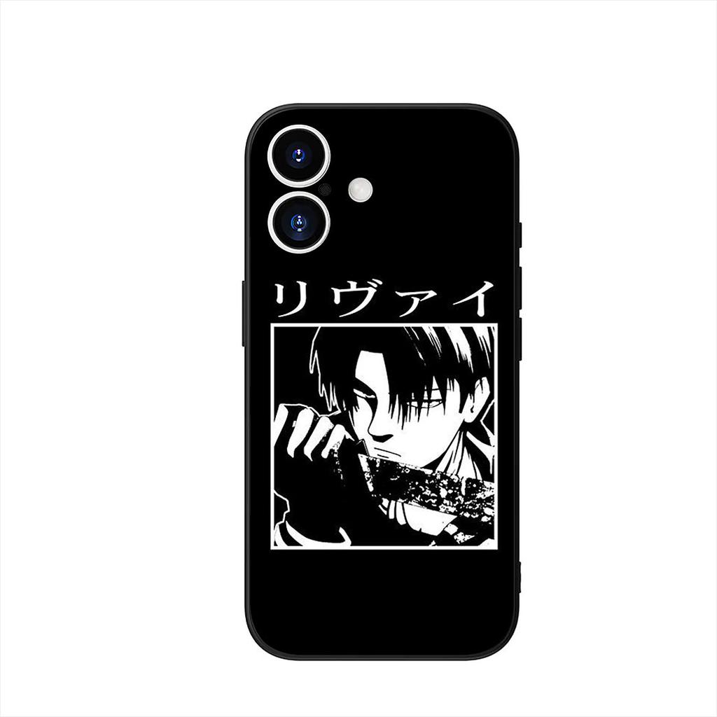 Attack on titan Eren Jaeger levi Phone Cover Case for Apple iPhone 16 15 14 Plus 13 12 Mini 17 Pro Max + 16E Air 16+ ProMax