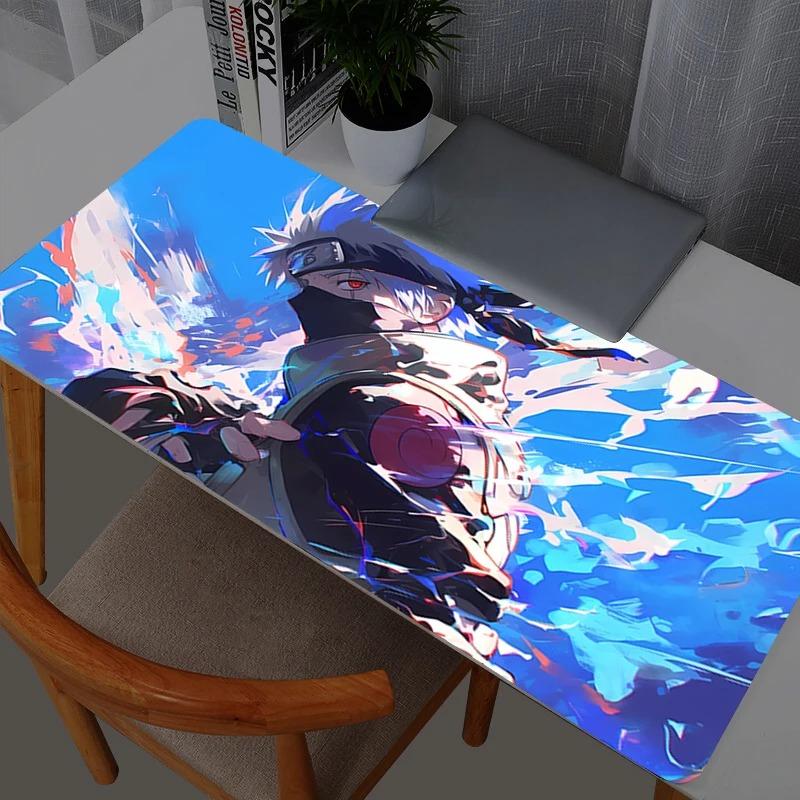 Mouse Pad Gamer Mouse Pads Gaming Accessories Speed Keyboard Rubber Lock Edge Desk Mat Laptop Naruto Kakashi Hatake Mousepad