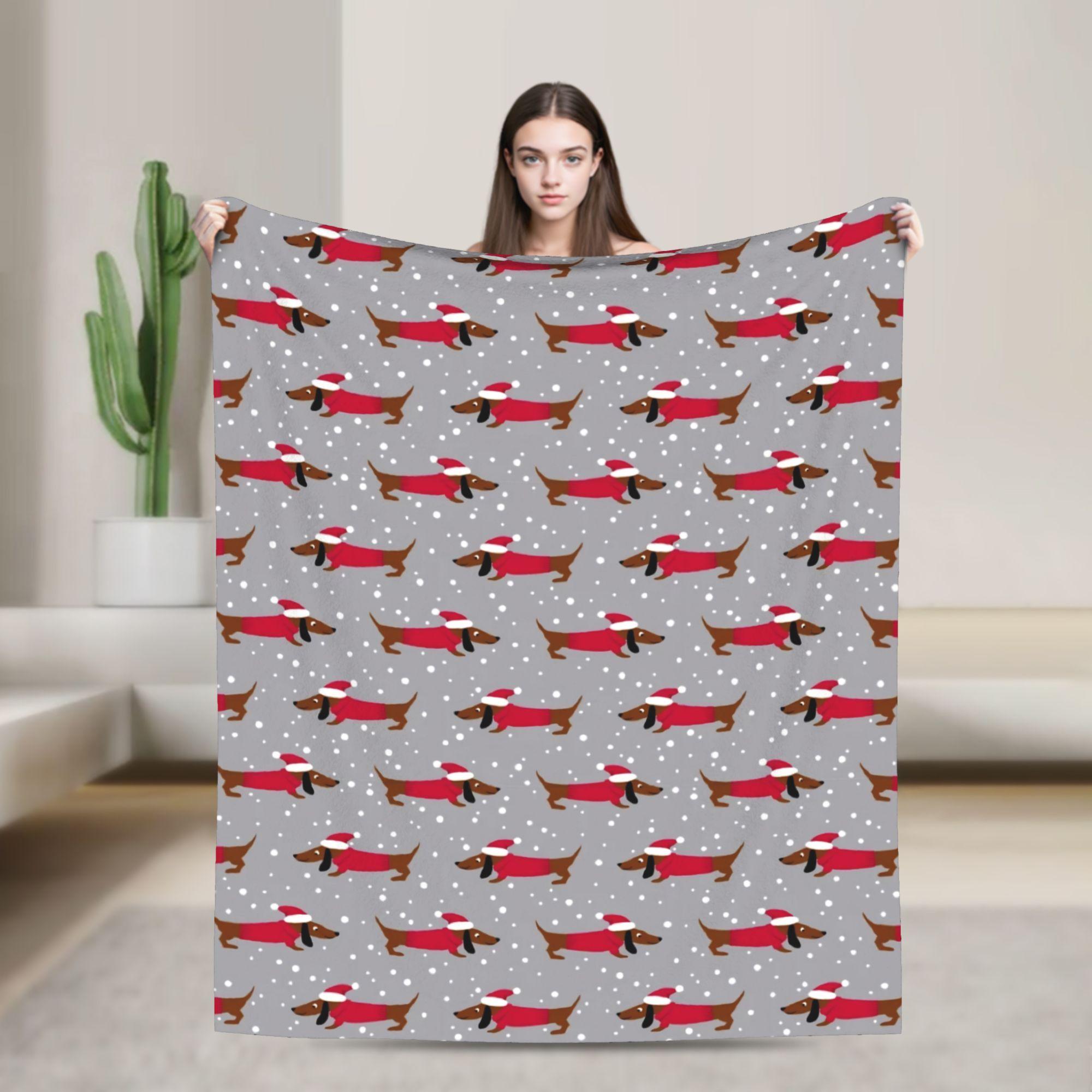 

Dachshund Best Friends Blankets Dogs Animal Flannel Awesome Breathable Throw Blanket for Coverlet Winter 100x150cm