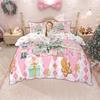 Homewish Xmas Nutcracker Duvet Cover Set For Kids Girls Cute Princess Bedding Set Cartoon Christmas Tree Quilt Cover Set