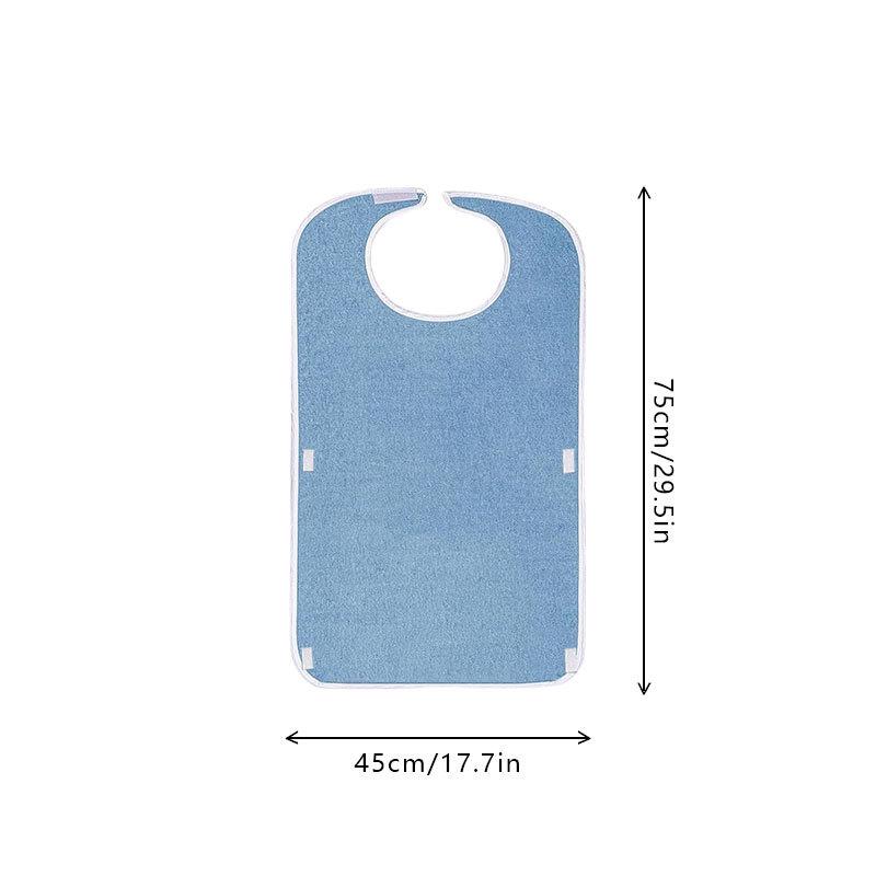 Stain-Resistant Bib with Pocket for Elderly Care and Mealtime Assistance