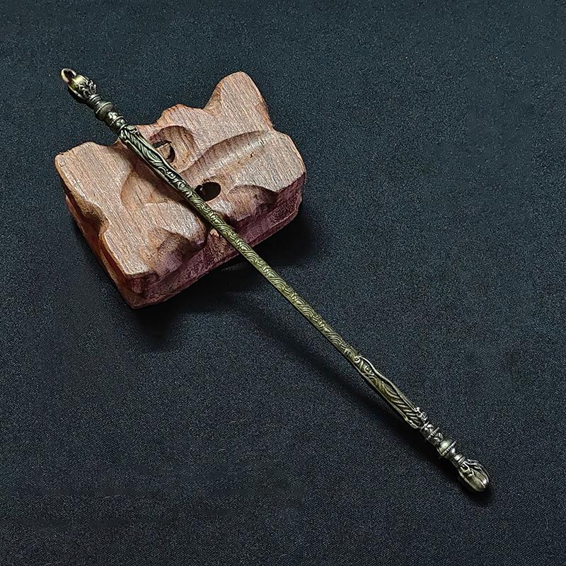 22cm Schwarze Mythologie Wukong Spiel-Peripheriegerät Ganzmetall-Handwerk Affenkönig Ruyi Goldener Stab Ornament Modell Dekoration Spielzeug Geschenk