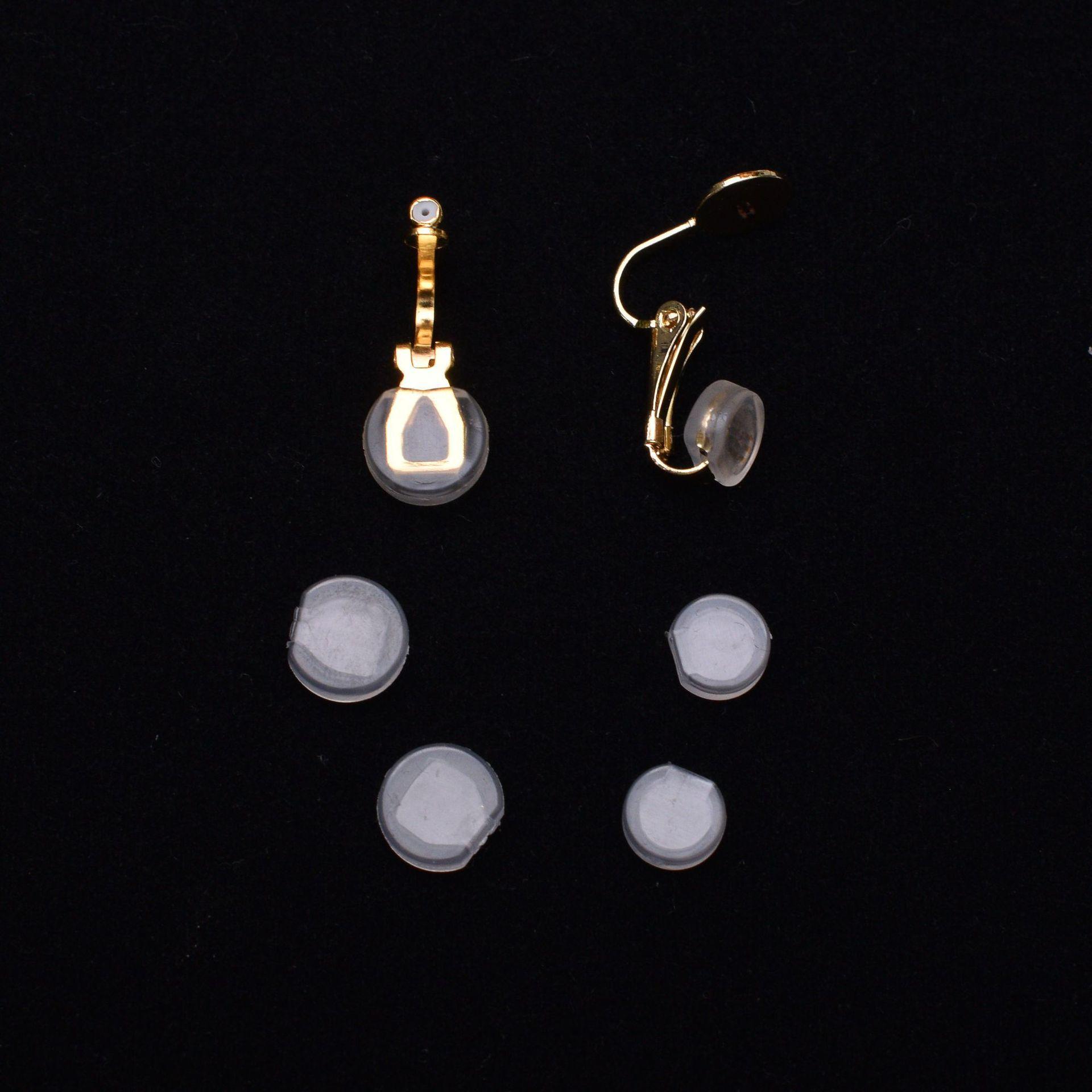 

10 шт. Цветная фиксация 18-каратного пакета, золотой треугольный зажим для ушей, самодельный гвоздик без проколов ушей, безболезненный материал для конвертера зажимов для ушей