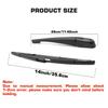 Wiper Rear Wiper Blade & Arm Set Kit For Nissan Versa 2007 - 2011 Windshield Windscreen Window Brush