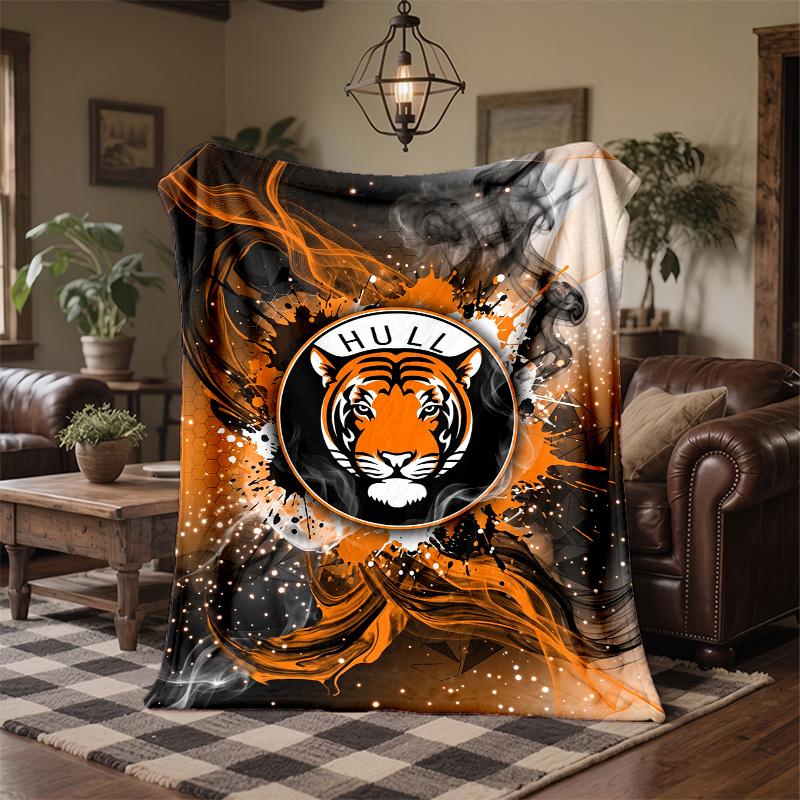 Hull City Football Print Flannel Blanket Soft Warm Sofa Bed Throw Blanket For Home Office Bedroom