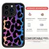 Purple Blue Leopard Print iPhone 15/16/17 Pro Max Case