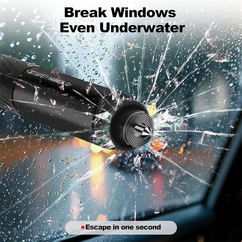 2 In 1 Car Safety Hammer Auto Emergency Glass Window Breaker Seat Belt Cutter Life-Saving Escape Car Emergency Tool