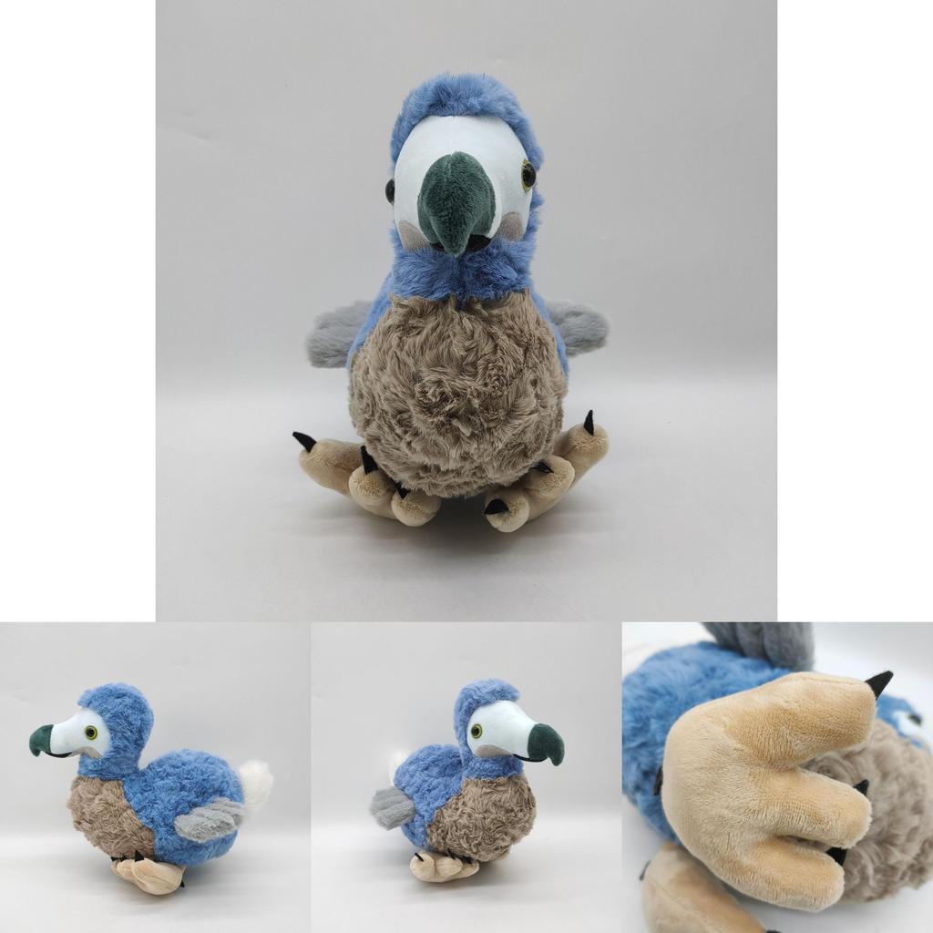 Cuddly 7.8in Dodo Plush Toy Blue Bird Soft Stuffed Animal Doll For Kids Xmas Gifts