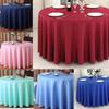 Advertising Exhibition Tablecloth Tablecloth Round Table Skirt Skirt Plain Weave Solid Color Zhu Wenwei Gauze Material Round Tablecloth