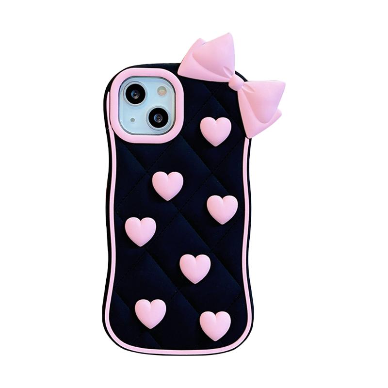 Pro iPhone 17 / 17 Pro / 17 Pro Max Roztomilý kreslený 3D měkký silikonový kryt na telefon