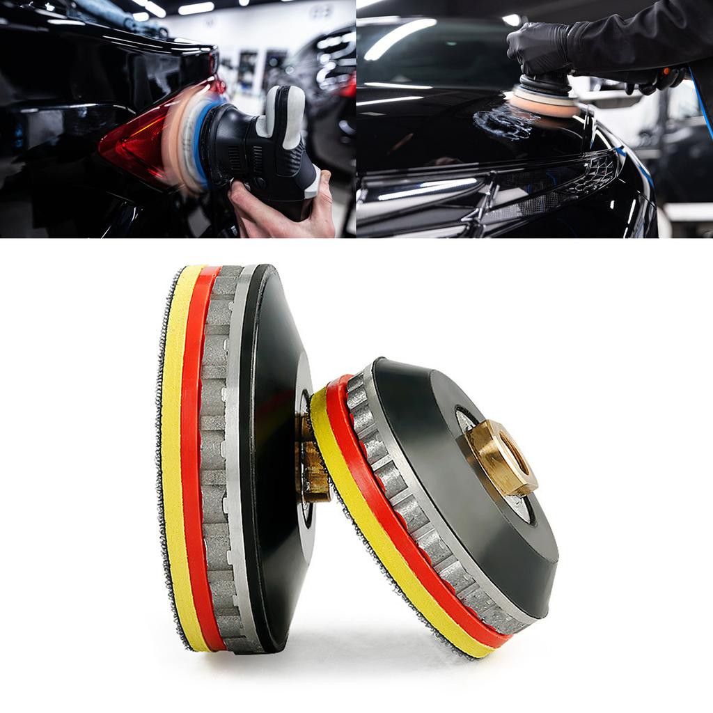 4Inch 100mm Aluminum Rubber Backing Pad With Brass Thread For Diamonds Polishing Pads M14 5/8-11 Thread Locking Mechanism