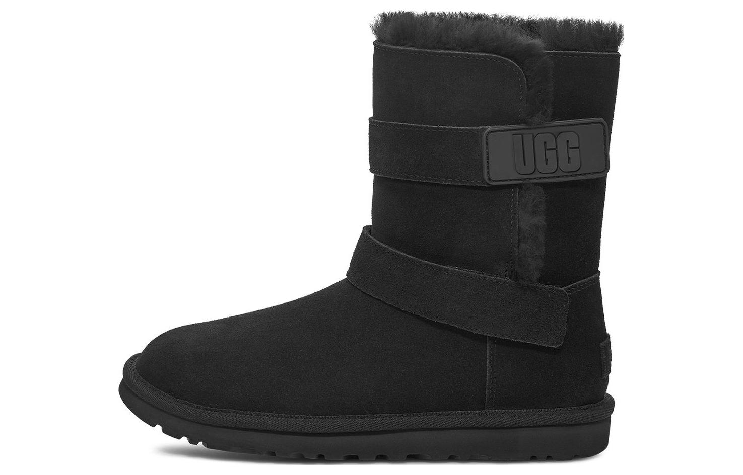 Женские ботинки UGG Bailey с графическим логотипом на ремешке Черный 1137074-BLK 36