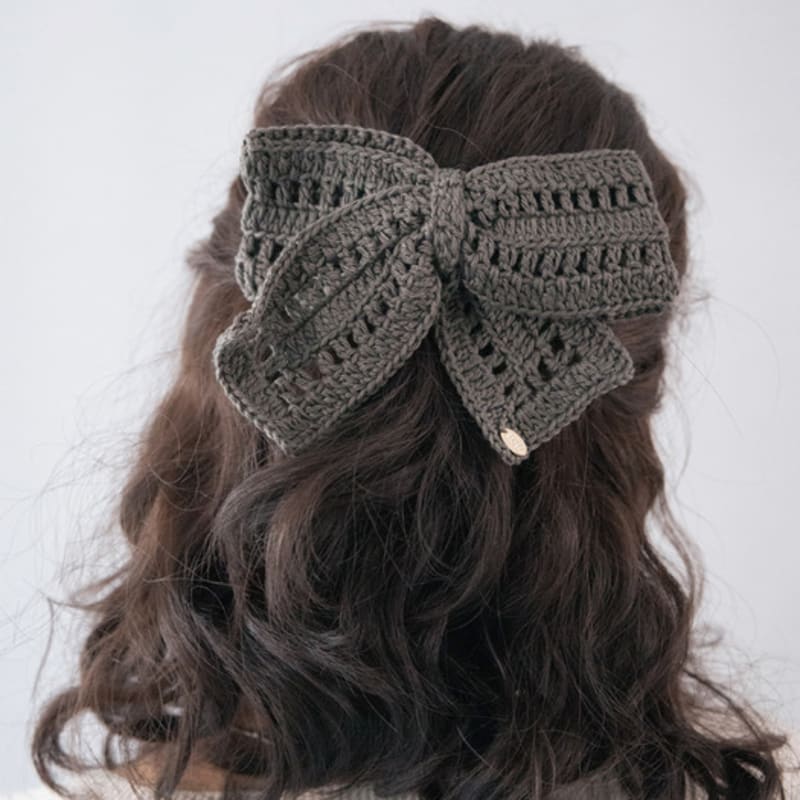 MERRYMOTIVE Special Crochet Knitted Ribbon Hairpin (4colors)