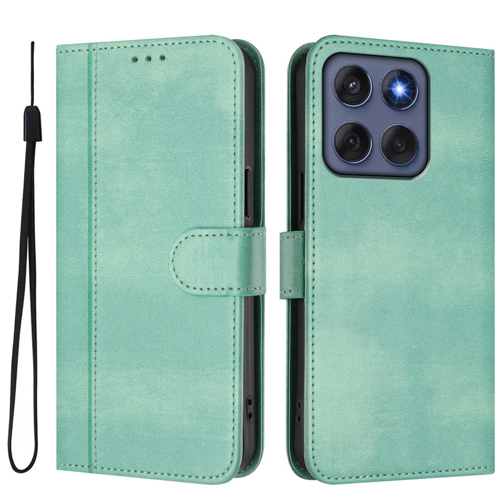 For Motorola Edge 60 5G/60 Fusion 5G Cases Wallet Stand Retro Texture Leather Phone Cover with Lanyard