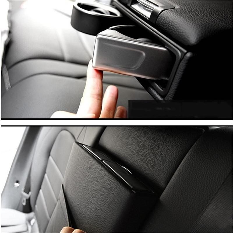 Car Rear Armrest Water Cup Frame Bright Strip Decoration Sticker Fit For Mercedes Benz A W177 GLB X247 GLA H247