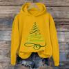 Ladies' Christmas Printed Casual Long Sleeved Round Neck Sports Hoodie Top