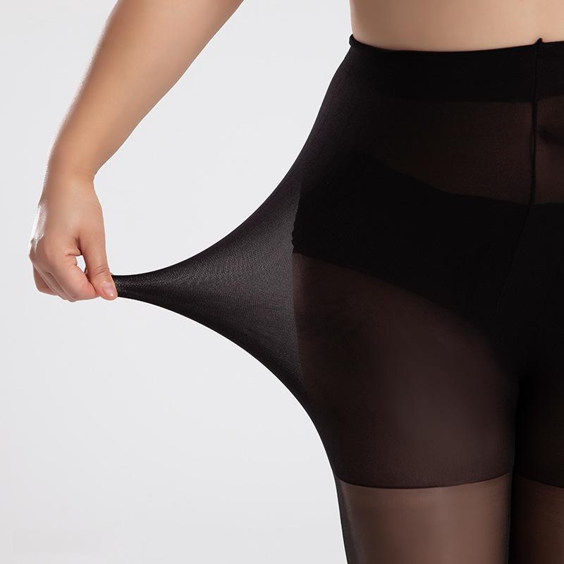 5D Plus Size Stockings For Women High Elasticity Nude Effect Pantyhose Safety Wide Crotch, Tummy Control & Butt Lifting Tights