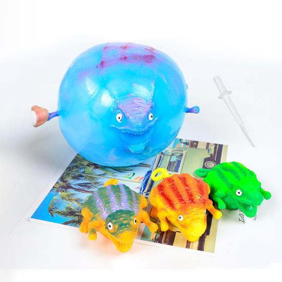 Inflatable Dinosaur Balloon Toy TPR Blow-Up Novelty Animal Balloon for Party Pranks Outdoor Play Safe Expands Up to 40cm Fun Gift for Kids Adult