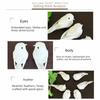 6PCS Foam Dove Artificial Birds DIY Accessories Handicraft Faux Foam Animal Photo Props with Clips Artificial Bird Model
