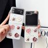Ins Grid Love Star Button Mobile Phone Case for Samsung Zflip5 Flip Folding Screen Zflip6 Creative 4