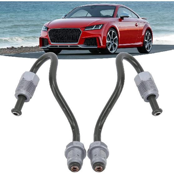 Qiilu Brake Line Brake Pipe copper 2PCS Rear Brake Line Left and Right 1K0611763E 1K0611763F Replacement for A3 Convertible