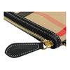 Burberry Nuova Busta in Pelle Peyton Check Color Block da Donna Busta Beige Marrone 81092751
