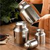 Stainless Steel Large Tea Pot Caddy Packaging Iron Box Household Portable Mini Metal Small Sealed Canister Storage Bottles Jars
