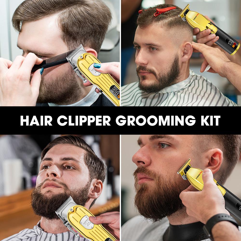 Hair Cutter Hair Clipper Set for Men Professional Salon-Grade Electric Clippers Digital Display USB Rechargeable New Year Gift