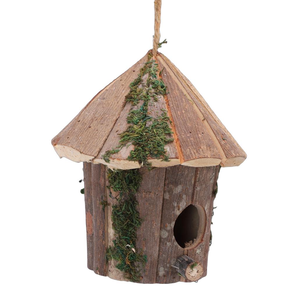 Wooden Bird House Decorative   Birdhouse with   Guard for Outdoor Courtyard Backyard