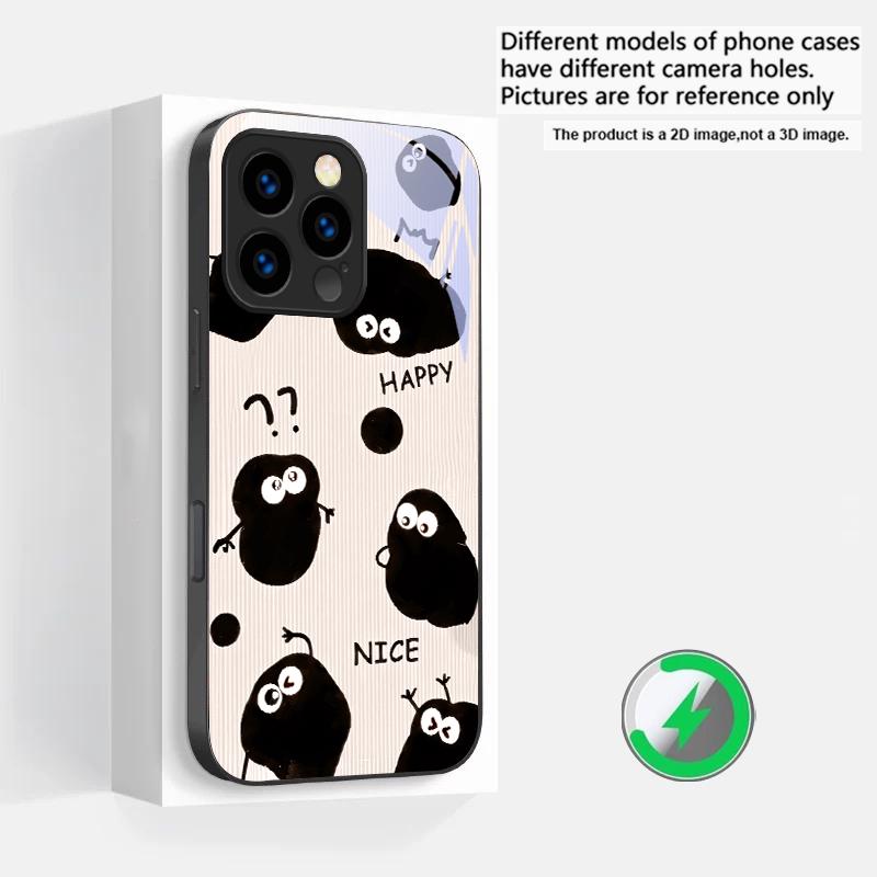 

Funny hand drawn style Suitable For iPhone 16E 17 Pro Max 15 Pro 14 13 Plus 12 mini 11 16 Air 17Pro magnetism Glass Phone Case iPhone 11