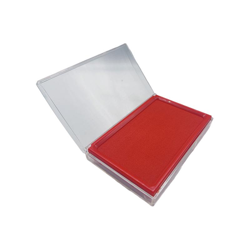 Red Quick-Drying Ink Pad for Office Stamps - Special Round Design