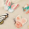 Embroidery label self-adhesive patch cartoon butterfly hand account DIY shoes and hats accessories, national style embroidery cloth sticker