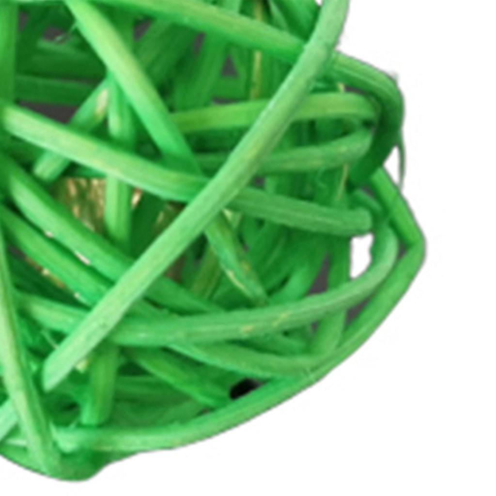Puntos Chew Sound Toy Pet Cats Kitten Bell Rattan Ball Cage Playing Interactive Bite