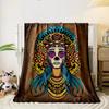 Sugar Skull Floral Blanket  Printed Blanket for Living Room Bed Couch lunch break Soft Cozy Blanket for Friend's festival Gift