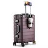 JOURHEY SHI Aluminum Frame Luggage with Cup Holder