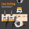 8PCS Countersink Drill Bit Set with Depth Stop and Hex Shank Adapter for Wood Screws, Includes 5 Center Bits 1 8  to 3