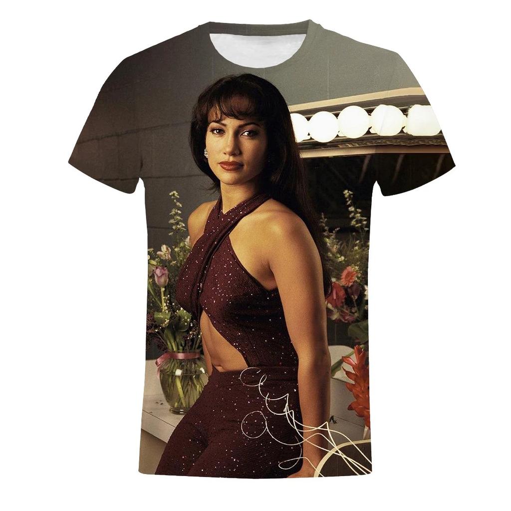 Selena Quintanila Large Size 3D Print Sports et Fashion Casual Short-sleeve