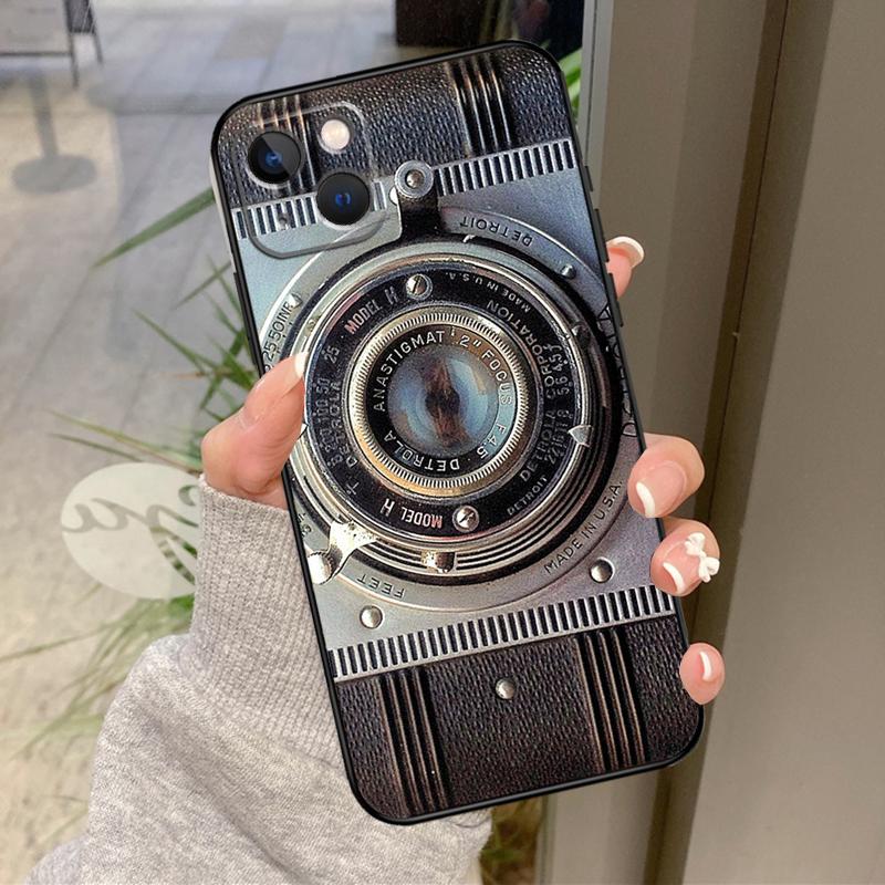 Retro Nostalgia Camera Case For iPhone 17 Air 16 15 14 13 11 12 Pro Max Plus 12 13 Mini 16e 17 Pro Max Back Cover
