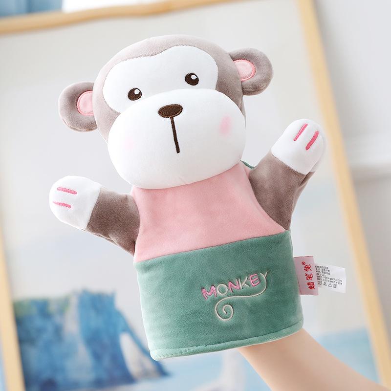 Cartoon Hand Puppet Cute Tease Baby Child Zoo Plush Animal Hand Glove Puppet Finger Sack Stuffed doll Funny Kids Birthday Gift 2