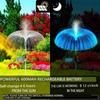 4pcs Solar Powered LED Street Lamp for Garden, Cottage, Landscape,Fountain Decor,7 Colors Jellyfish Lamp