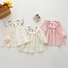 Girls Summer Cotton Polka Dot Princess Dress With Embroidered Flowers Flutter Sleeve Baby Girl Sweet Breathable Party Dress