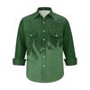 Men'S Fashionable Lapel And Shoulder Length Short Sleeved Casual Top