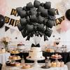 8 Stück 15-Zoll Schleifen-Folienballons, Matt-Schwarzes Band Mylar-Ballons, Ästhetische Schleifenform-Dekorationen für Hochzeit, Jahrestag