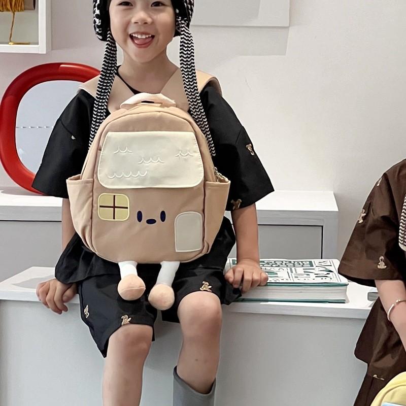 Adorable Cartoon House Design Kids Backpack For Boys And Girls Ideal For School