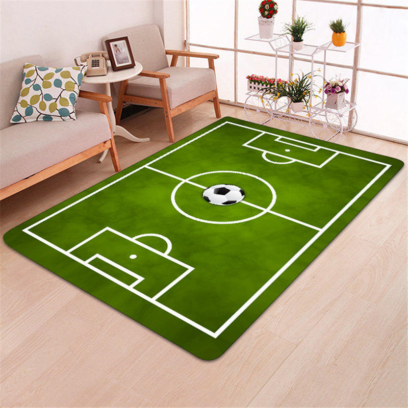 3D Football Field Carpet Living Room Carpet Kids Play Area Rug Kitchen Bedroom Boys Room Floor Mat Corridor Door Mat Decoration