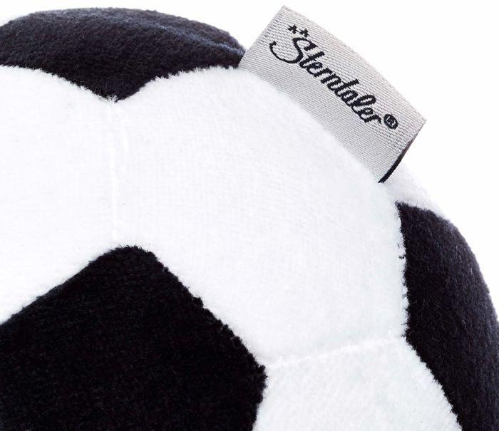 Peluche - Sterntaler - 33010 - Ballon de Football - Noir/Blanc - 13 cm - Hochet intégré