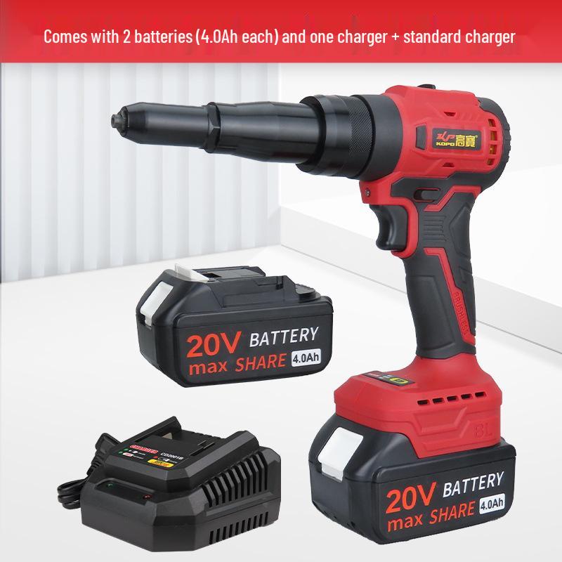 Gaobao Rechargeable Brushless Lithium Rivet Gun - Fully Automatic Pop Riveter