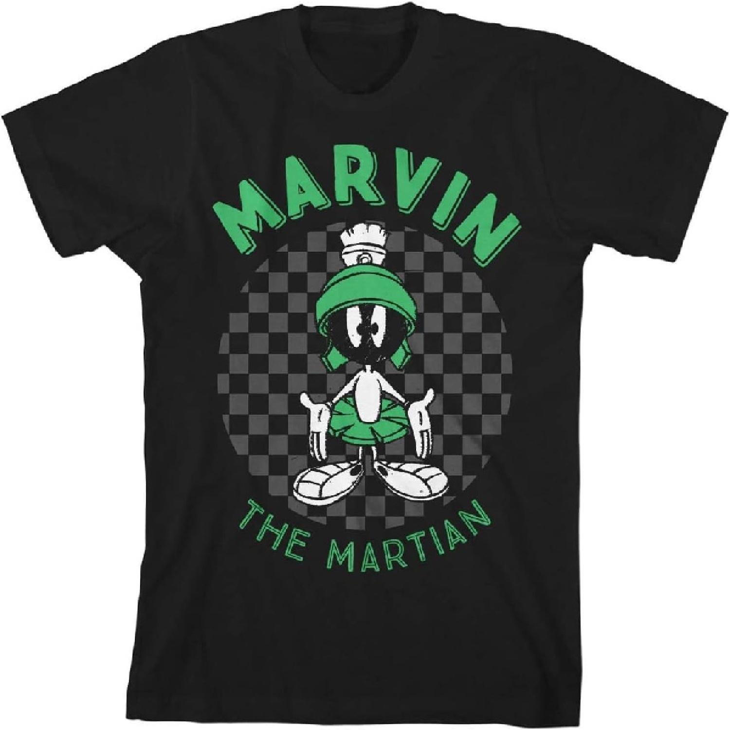 Looney Tunes Marvin The Martian Black T-Shirt Toddler Boy to Youth Boy S
