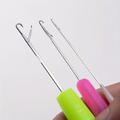 3 ks 1.3+3.5+5 Jazykový háček na háčkování Ručně vyrobený svetr Malá velikost s jazykem Domácí použití Extra jemná háčkovací jehla na prodlužování vlasů a špinavé copánky